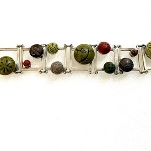 Vintage modernist sterling silver bracelet.